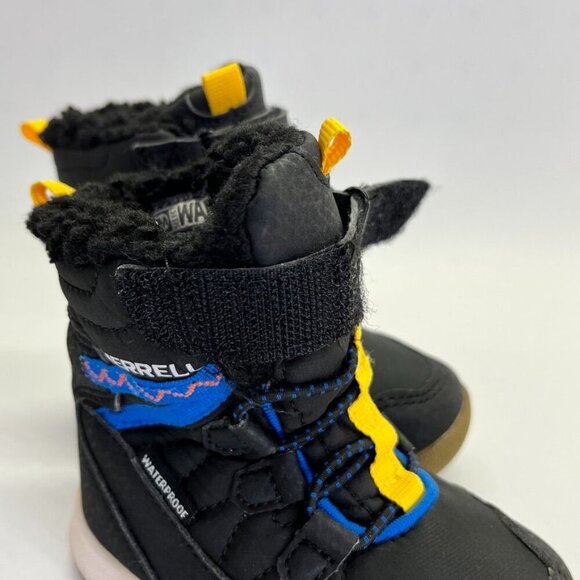 Merrell Unisex-Child Snow Crush 3.0 Jr Waterproof Boot Size 4  Blue Hook & Loop - Picture 10 of 13